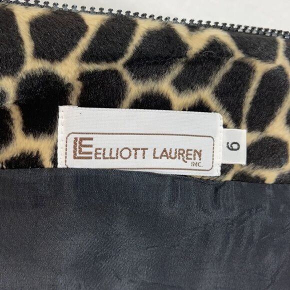 ELLIOTT LAUREN Vintage Giraffe Print Faux Fur Vest - Picture 6 of 8